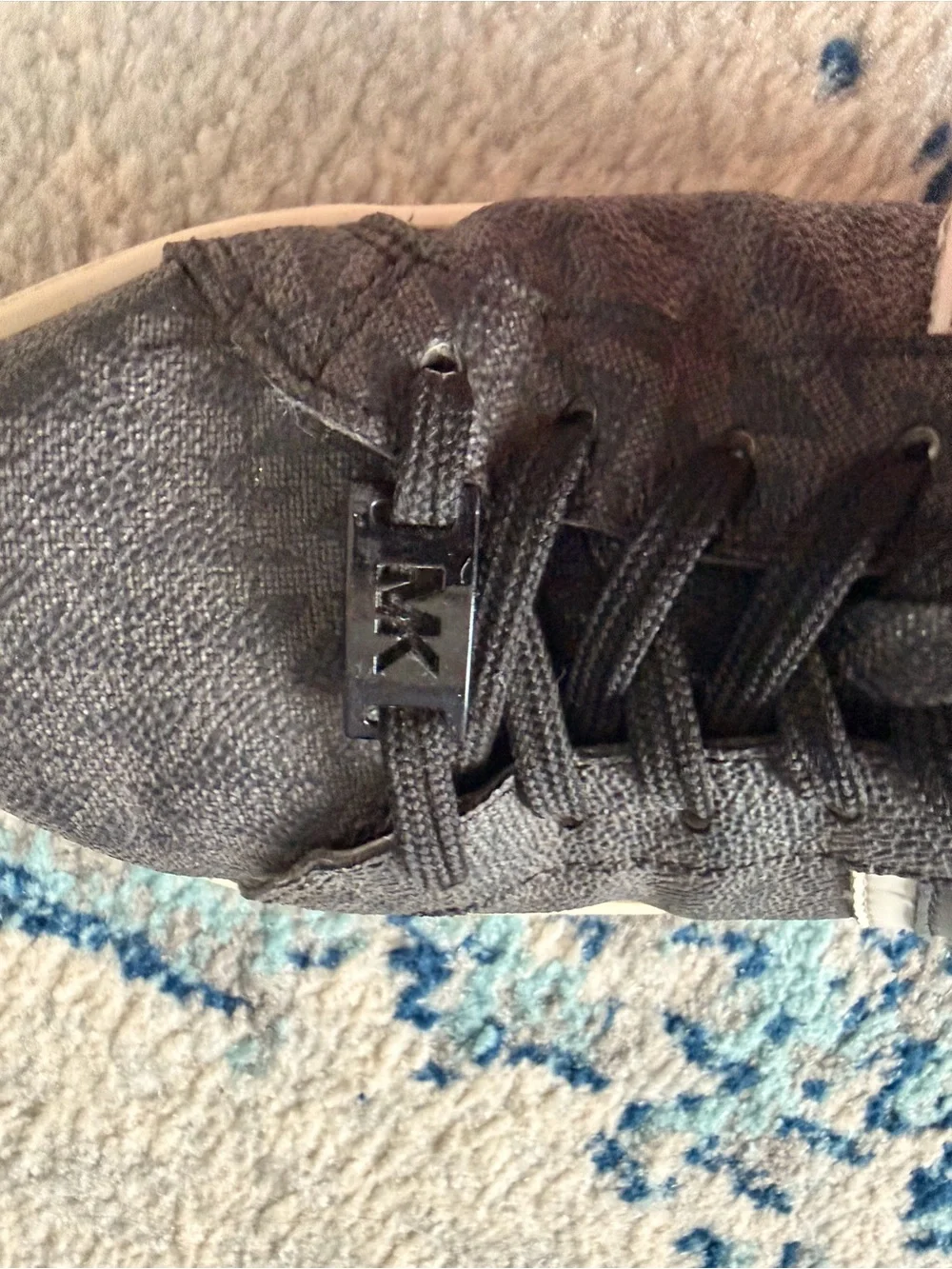 Michael Kors Black and White Women's Low-Top Sneakers